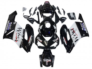 2004-2005 Honda CBR1000RR Motorcycle Fairings - Glossy Black White West UK Manufacturers