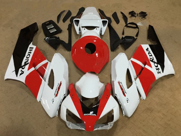 2004-2005 Honda CBR1000RR Motorcycle Fairings - White Red Glossy Black Fireblade UK Manufacturers