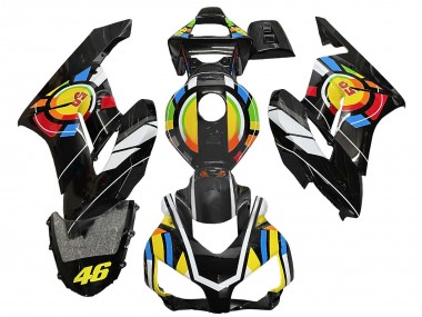 2004-2005 Honda CBR1000RR Motorcycle Fairings - Yellow Blue Red Glossy Black Color Wheel 46 UK Manufacturers