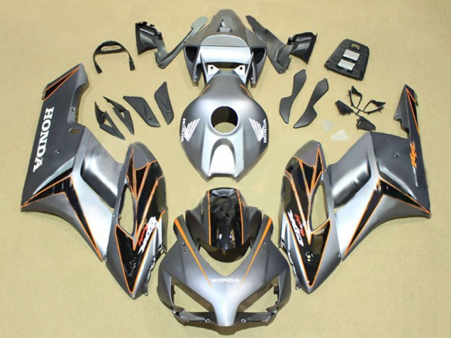 2004-2005 Honda CBR1000RR Motorcycle Fairings - Silver Orange Glossy Black Stripe UK Manufacturers