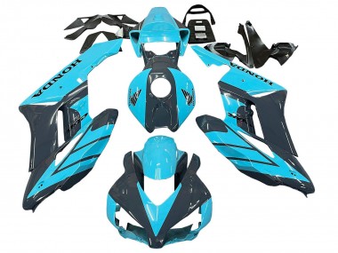 2004-2005 Honda CBR1000RR Motorcycle Fairings - Light Blue Glossy Black UK Manufacturers