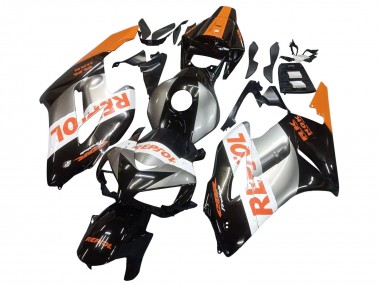 2004-2005 Honda CBR1000RR Motorcycle Fairings - Orange Silver Glossy Black Repsol UK Manufacturers