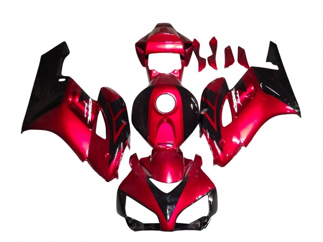 2004-2005 Honda CBR1000RR Motorcycle Fairings - Red Glossy Black Stripe UK Manufacturers