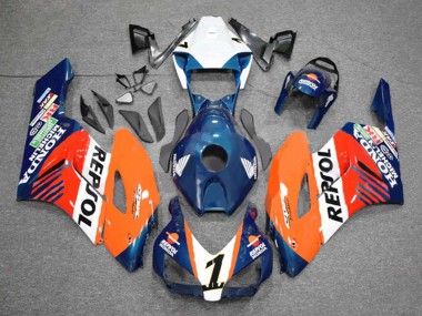 2004-2005 Honda CBR1000RR Motorcycle Fairings - Orange White Red Blue Repsol UK Manufacturers