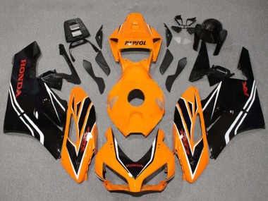 2004-2005 Honda CBR1000RR Motorcycle Fairings - Orange White Glossy Black Stripe UK Manufacturers