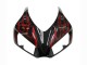 2006-2007 Honda CBR1000RR Motorcycle Fairing - Glossy Black Red Flame UK Manufacturers