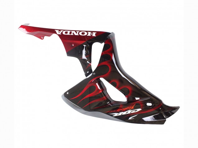 2006-2007 Honda CBR1000RR Motorcycle Fairing - Glossy Black Red Flame UK Manufacturers