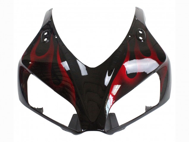 2006-2007 Honda CBR1000RR Motorcycle Fairing - Glossy Black Red Flame UK Manufacturers
