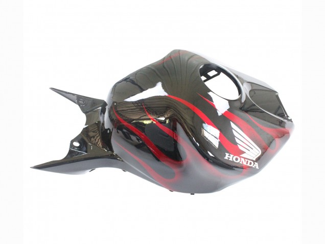 2006-2007 Honda CBR1000RR Motorcycle Fairing - Glossy Black Red Flame UK Manufacturers