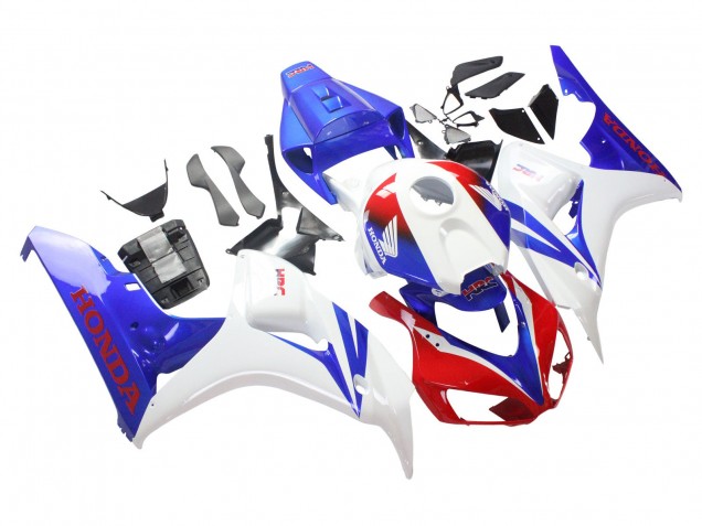 2006-2007 Honda CBR1000RR Motorcycle Fairing - White Red Blue HRC UK Manufacturers
