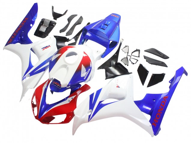 2006-2007 Honda CBR1000RR Motorcycle Fairing - White Red Blue HRC UK Manufacturers