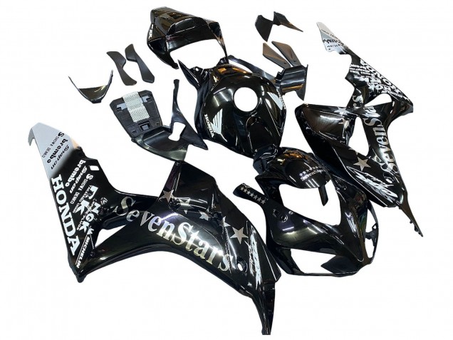 2006-2007 Honda CBR1000RR Motorcycle Fairings - Glossy Black Gold SevenStars UK Manufacturers