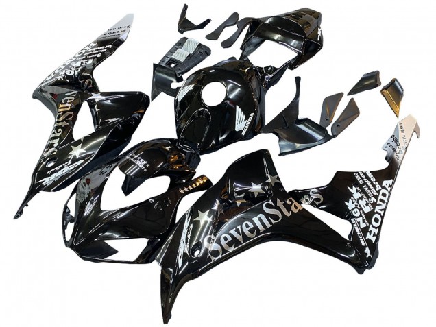 2006-2007 Honda CBR1000RR Motorcycle Fairings - Glossy Black Gold SevenStars UK Manufacturers