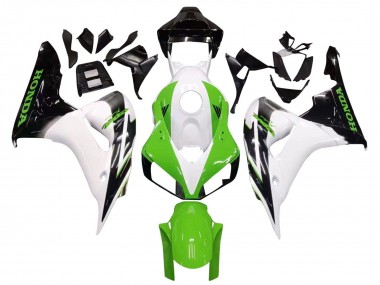 2006-2007 Honda CBR1000RR Motorcycle Fairing - White Green Glossy Black UK Manufacturers