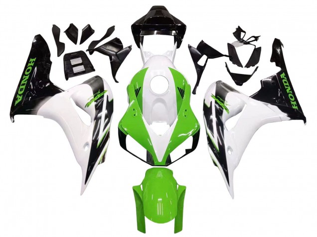 2006-2007 Honda CBR1000RR Motorcycle Fairing - White Green Glossy Black UK Manufacturers