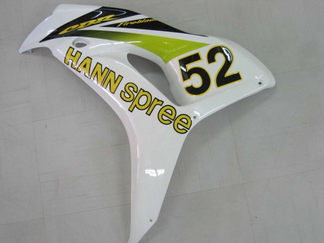 2006-2007 Honda CBR1000RR Motorcycle Fairings - White Green Glossy Black Hannspree 52 UK Manufacturers