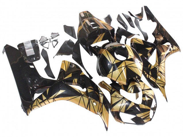 2006-2007 Honda CBR1000RR Motorcycle Fairings - Gold Glossy Black UK Manufacturers
