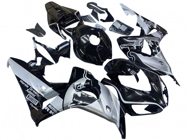 2006-2007 Honda CBR1000RR Motorcycle Fairings - Silver Glossy Black Red Bull UK Manufacturers