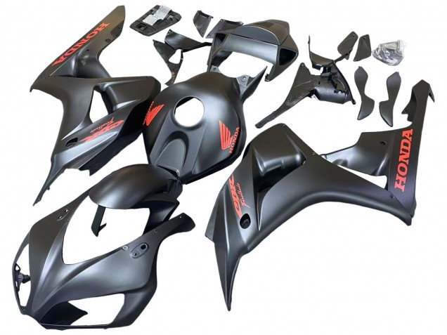2006-2007 Honda CBR1000RR Motorcycle Fairings - Matte Black Red Decals UK Manufacturers