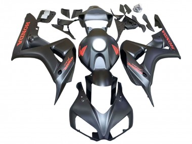2006-2007 Honda CBR1000RR Motorcycle Fairings - Matte Black Red Decals UK Manufacturers