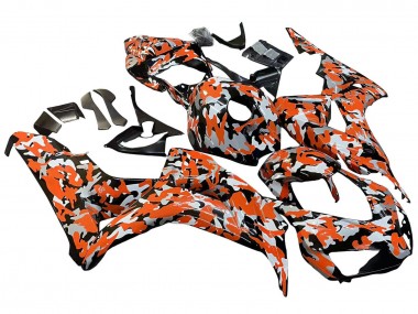 2006-2007 Honda CBR1000RR Motorcycle Fairings - Black Orange Silver Camouflage UK Manufacturers