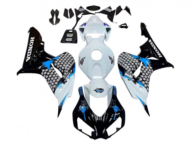 2006-2007 Honda CBR1000RR Motorcycle Fairing - White Blue Glossy Black UK Manufacturers