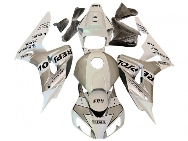 2006-2007 Honda CBR1000RR Motorcycle Fairings - White Grey Repsol UK Manufacturers