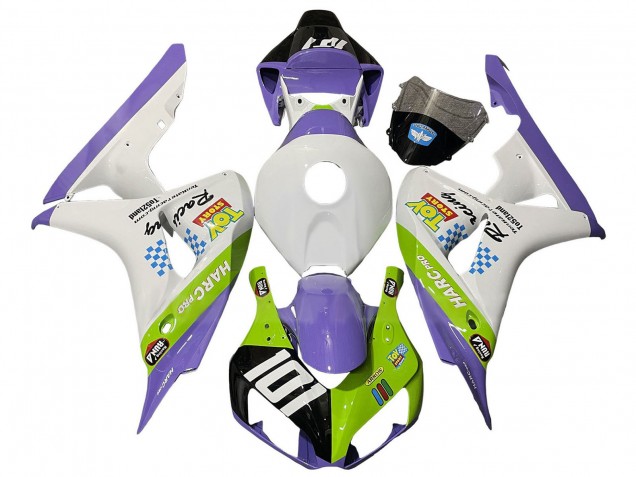 2006-2007 Honda CBR1000RR Motorcycle Fairings - White Purple Green Glossy Black UK Manufacturers