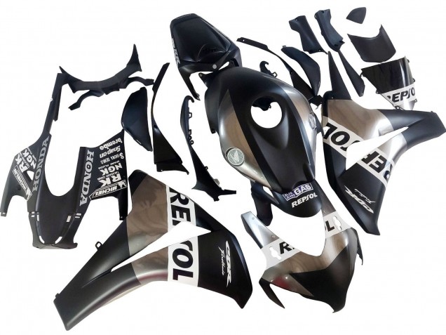 2008-2011 Honda CBR1000RR Motorcycle Fairings - Silver Matte Black Repsol UK Manufacturers