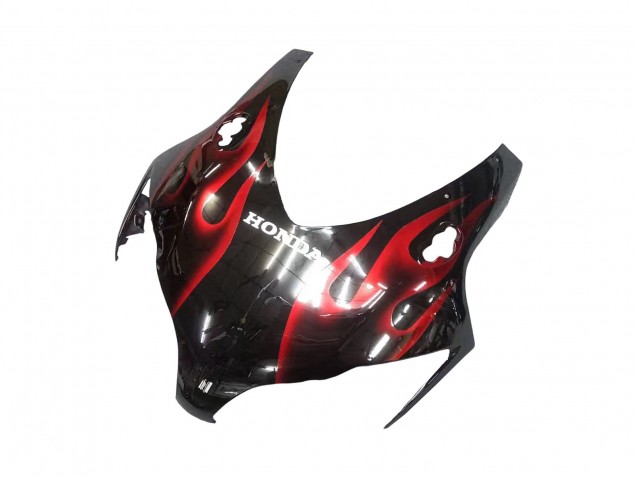 2008-2011 Honda CBR1000RR Motorcycle Fairing - Glossy Black Red Flame UK Manufacturers