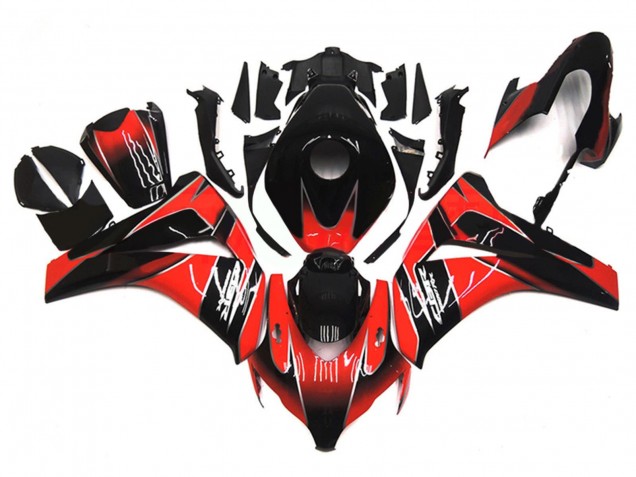 2008-2011 Honda CBR1000RR Motorcycle Fairing - Red Glossy Black UK Manufacturers