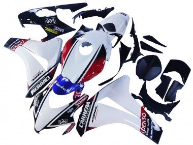 2008-2011 Honda CBR1000RR Motorcycle Fairings - White Red Blue Black Star Lee Carrera UK Manufacturers