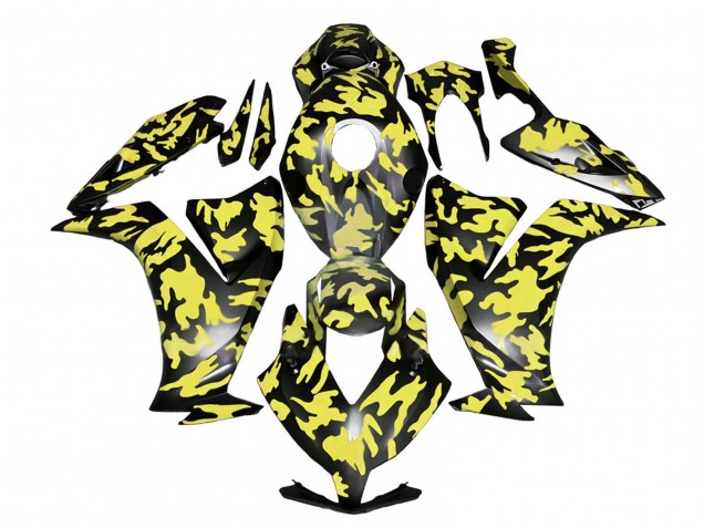 2012-2016 Honda CBR1000RR Motorcycle Fairings - Yellow Grey Black Camouflage UK Manufacturers