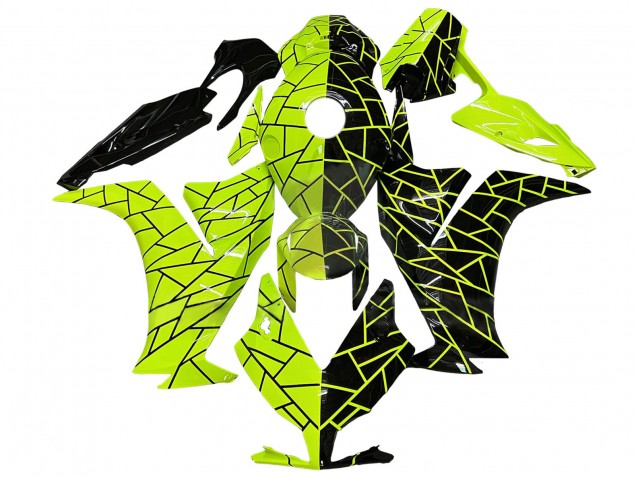 2012-2016 Honda CBR1000RR Motorcycle Fairings - Fluorescent Green Glossy Black UK Manufacturers