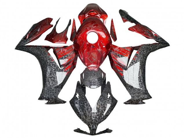 2012-2016 Honda CBR1000RR Motorcycle Fairings - Red Black Forged Carbon Fiber UK Manufacturers