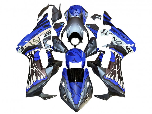 2017-2023 Honda CBR1000RR Motorcycle Fairings - Blue Grey Glossy Black Monster UK Manufacturers