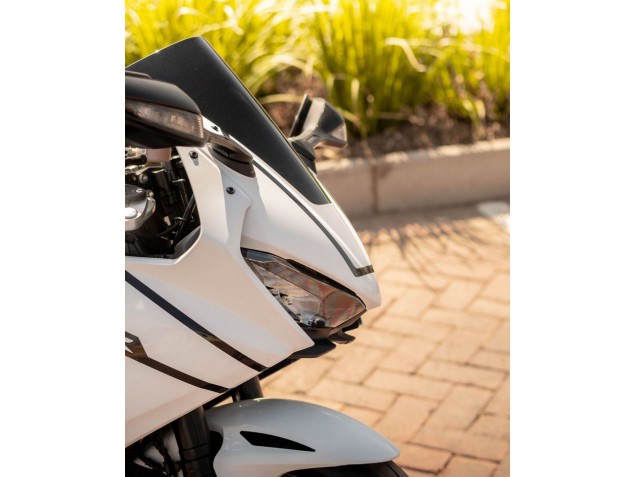 2017-2023 Honda CBR1000RR Motorcycle Fairings - White with Black Stripe Fireblade UK Manufacturers