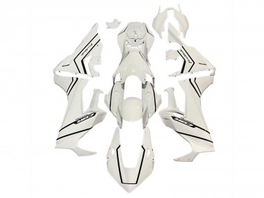 2017-2023 Honda CBR1000RR Motorcycle Fairings - White with Black Stripe Fireblade UK Manufacturers