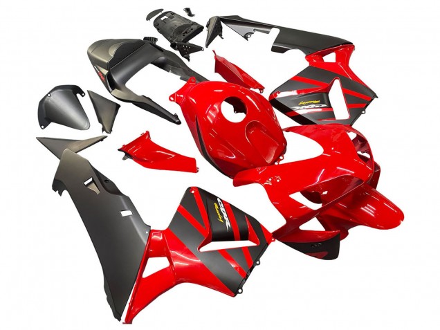 2003-2004 Honda CBR600RR Motorcycle Fairings - Red Matte Black Racing UK Manufacturers