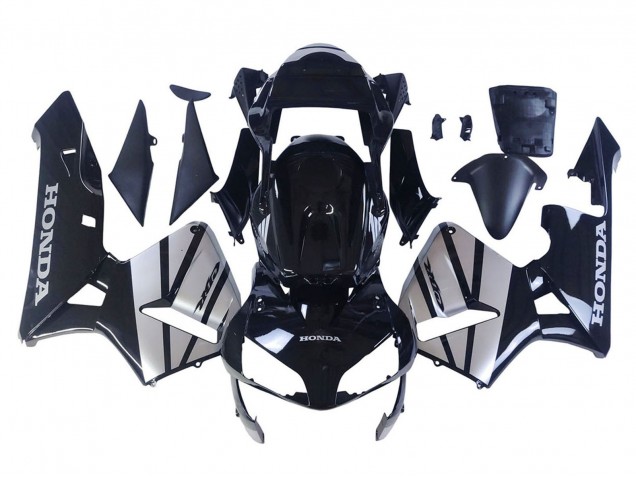 2003-2004 Honda CBR600RR Motorcycle Fairings - Silver Glossy Black UK Manufacturers
