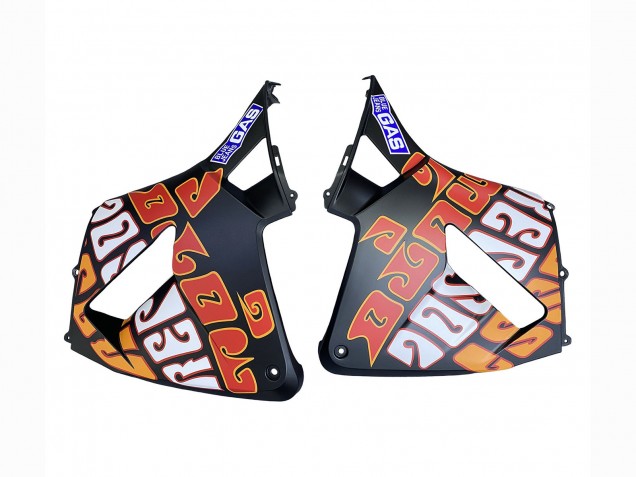 2003-2004 Honda CBR600RR Motorcycle Fairings - Matte Black Orange Repsol Rossi 46 UK Manufacturers