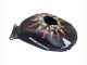 2003-2004 Honda CBR600RR Motorcycle Fairings - Matte Black Orange Repsol Rossi 46 UK Manufacturers
