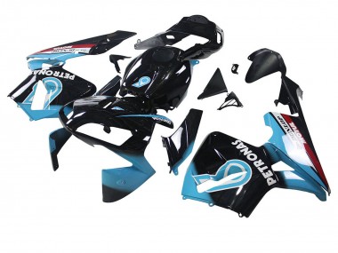 2003-2004 Honda CBR600RR Motorcycle Fairings - Light Blue Red Glossy Black Dunlop UK Manufacturers