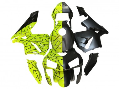 2003-2004 Honda CBR600RR Motorcycle Fairings - Fluorescent Green Matte Black UK Manufacturers
