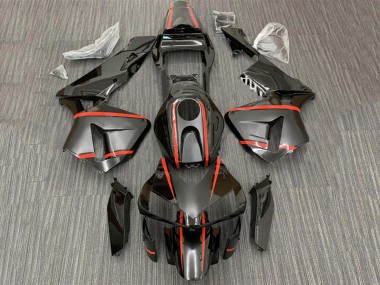 2003-2004 Honda CBR600RR Motorcycle Fairings - Glossy Black Red Stripe UK Manufacturers