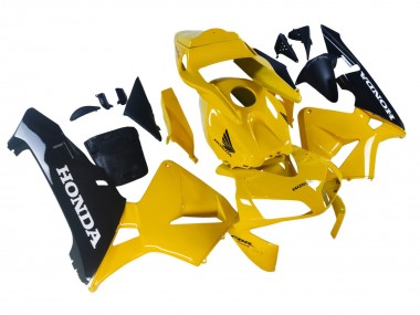 2003-2004 Honda CBR600RR Motorcycle Fairings - Yellow Glossy Black UK Manufacturers