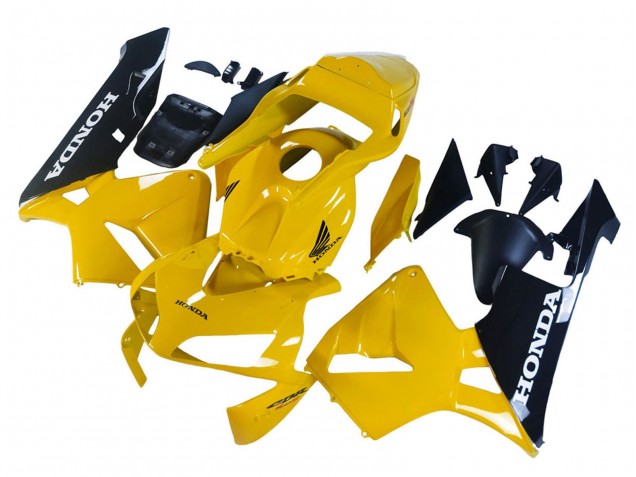 2003-2004 Honda CBR600RR Motorcycle Fairings - Yellow Glossy Black UK Manufacturers