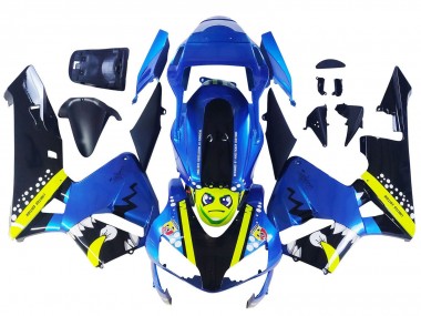 2003-2004 Honda CBR600RR Motorcycle Fairings - Blue Neon Yellow Glossy Black Shark UK Manufacturers