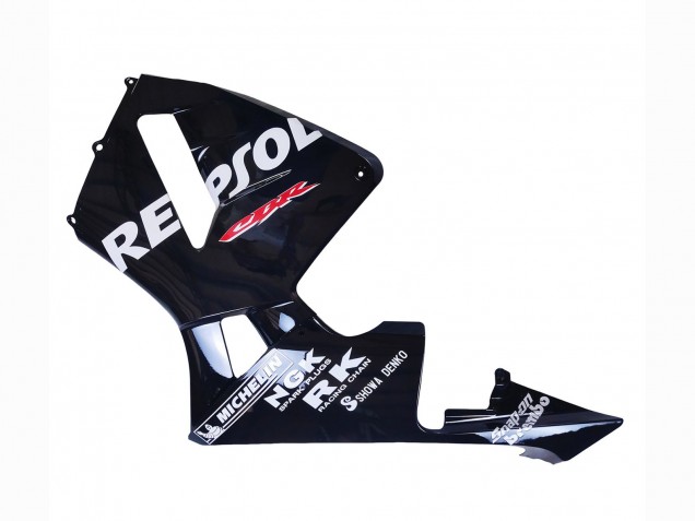 2003-2004 Honda CBR600RR Motorcycle Fairings - Glossy Black White Repsol UK Manufacturers