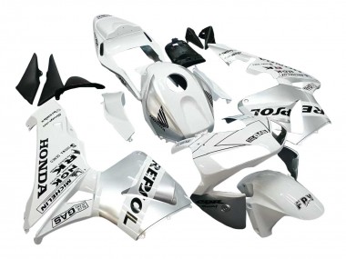 2003-2004 Honda CBR600RR Motorcycle Fairings - White Silver Black Repsol UK Manufacturers